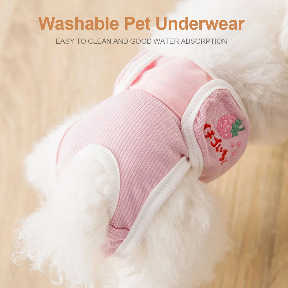 Dog Diaper Physiological Pants Sanitary Reusable Washable Female Dog Panties Shorts Underwear Briefs for Dogs Nappy Wrap XS-XXL