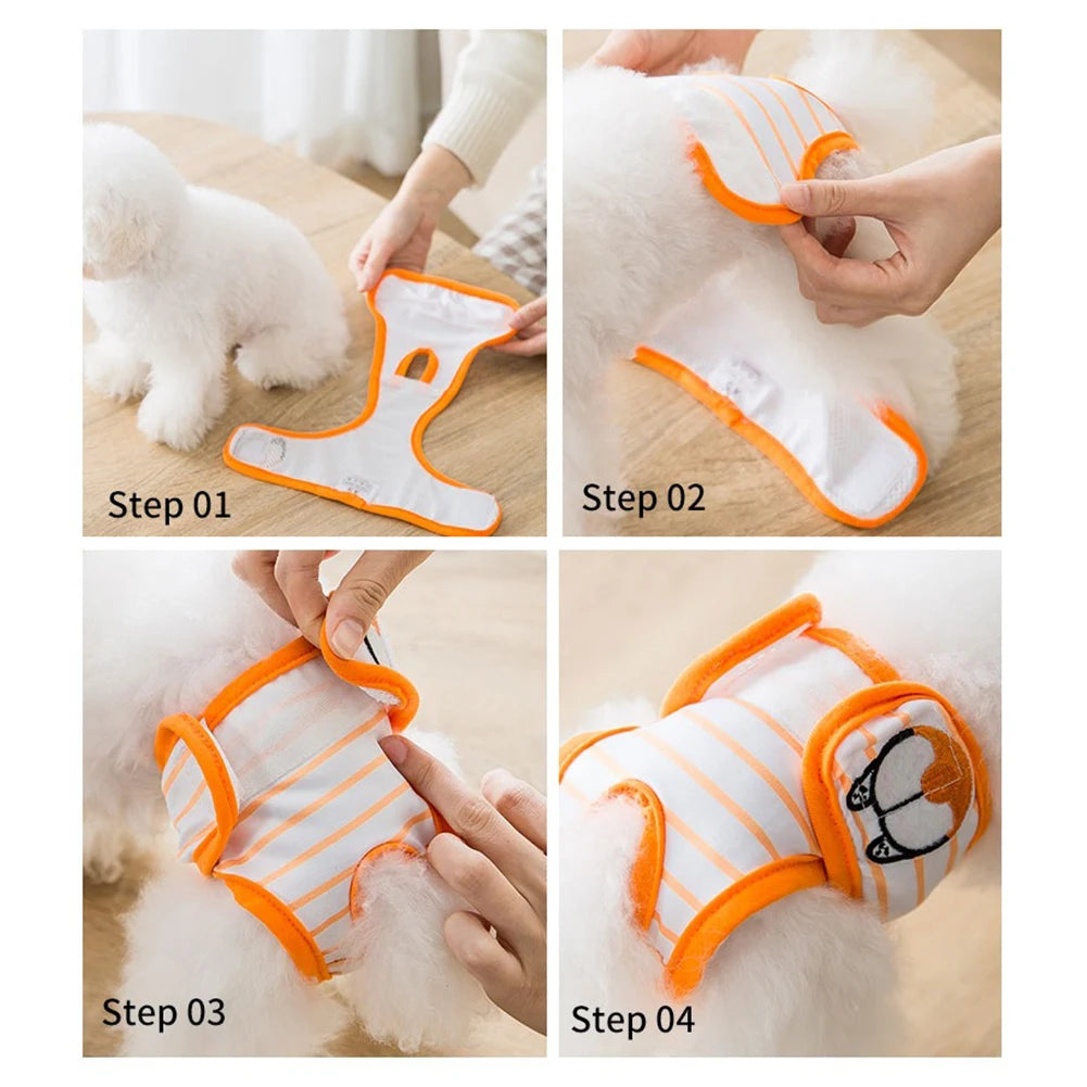 Dog Diaper Physiological Pants Sanitary Reusable Washable Female Dog Panties Shorts Underwear Briefs for Dogs Nappy Wrap XS-XXL