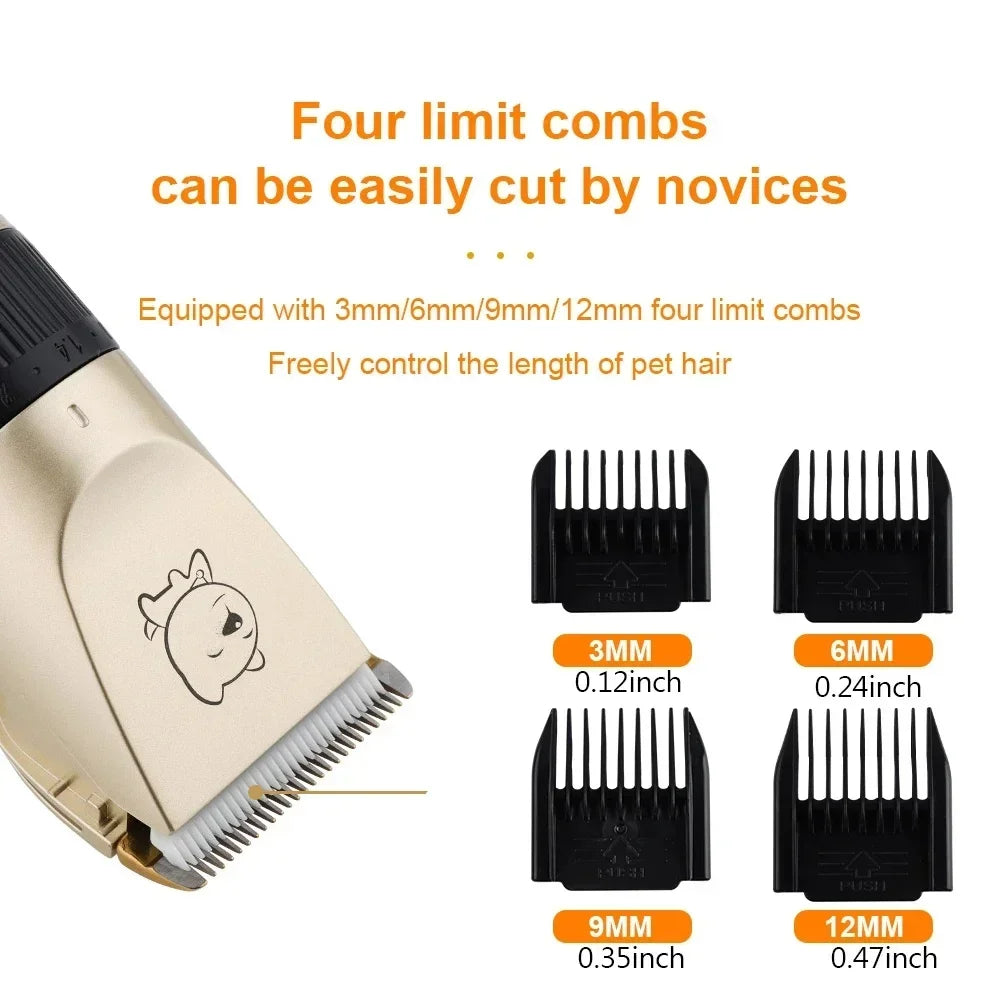 Dog Professional Hair Clipper Electrical Grooming Trimmer for Pets USB Rechargeable Cat Shaver Animals Haircut Machine