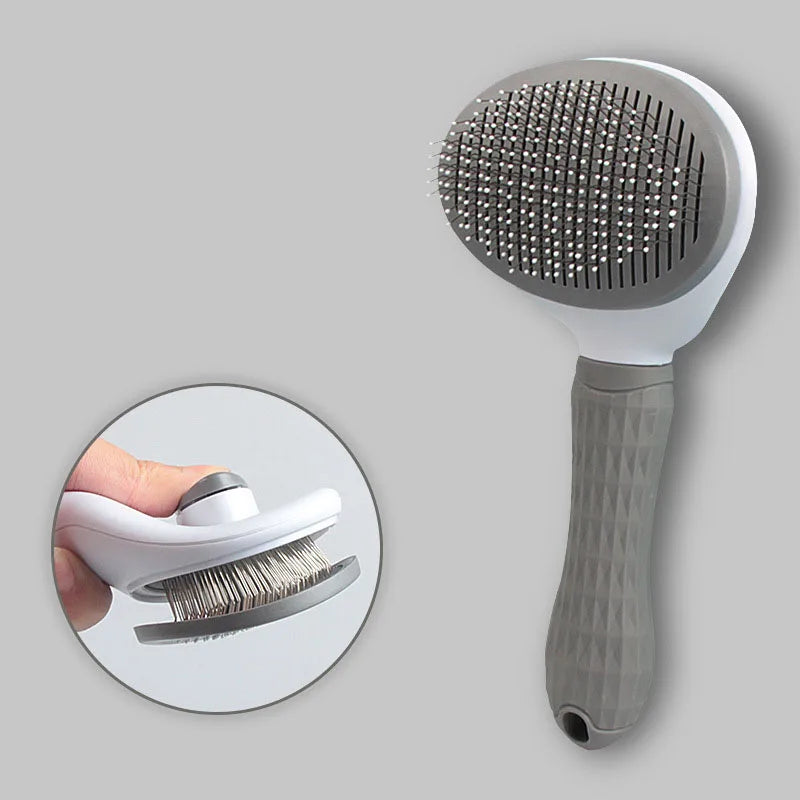 Stainless Steel Hair Remover Brush for Dogs and Cats, Non-slip Beauty Brush, Dog Grooming Equipment, Pet Hair Removal Comb