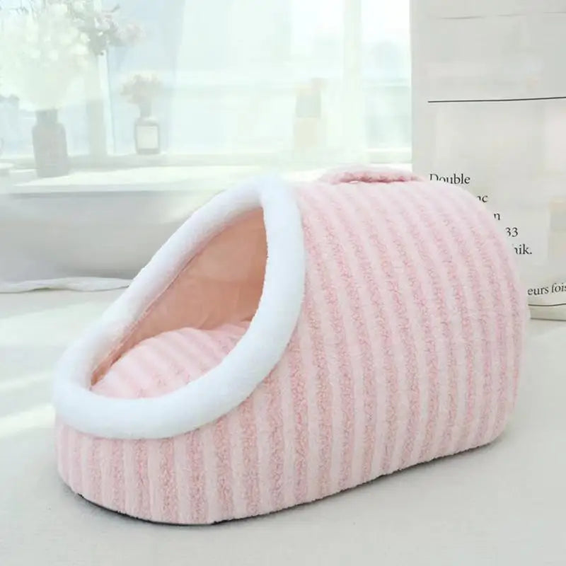 Cat Cave For Indoor Cats Medium Large Cats Cave Bed Cozy Slipper For Indoor Pets Cozy Pet Hideaway Bed Cute Covered Cat Bed With