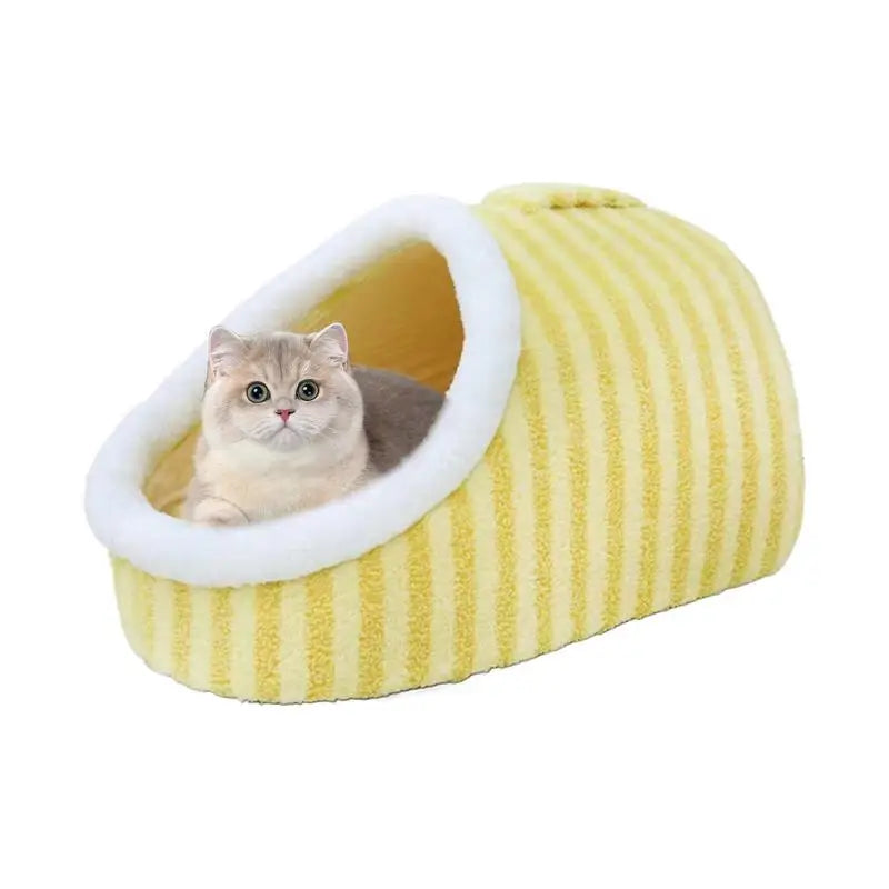 Cat Cave For Indoor Cats Medium Large Cats Cave Bed Cozy Slipper For Indoor Pets Cozy Pet Hideaway Bed Cute Covered Cat Bed With