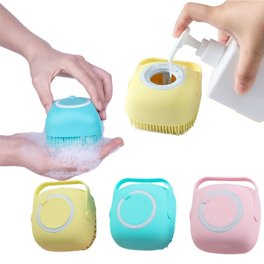 Silicone Shower Brush Baby Massage Bath Brushes Hair Body Shower Comb Scalp Massage Comb Body Scrubber Bathroom Accessories