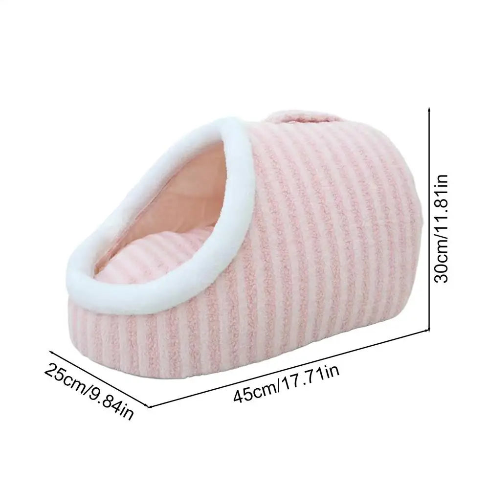 Cat Cave For Indoor Cats Medium Large Cats Cave Bed Cozy Slipper For Indoor Pets Cozy Pet Hideaway Bed Cute Covered Cat Bed With