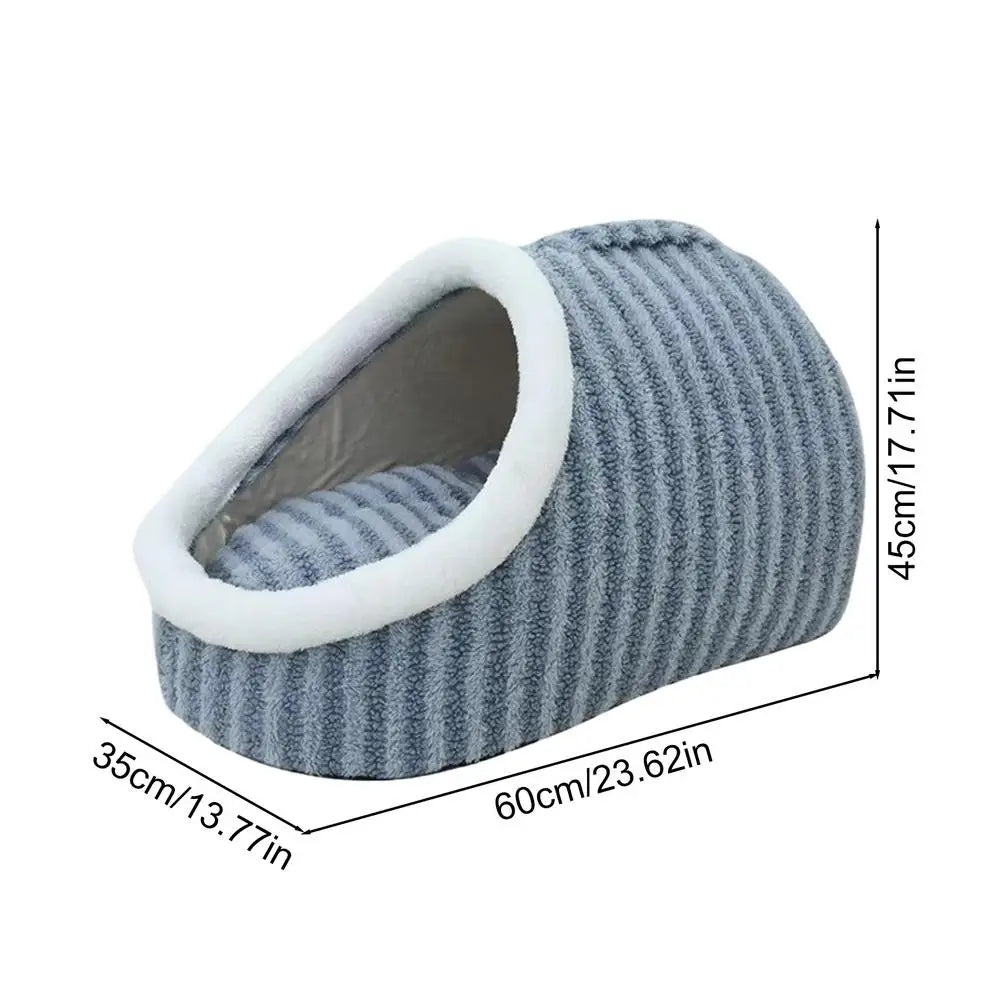 Cat Cave For Indoor Cats Medium Large Cats Cave Bed Cozy Slipper For Indoor Pets Cozy Pet Hideaway Bed Cute Covered Cat Bed With