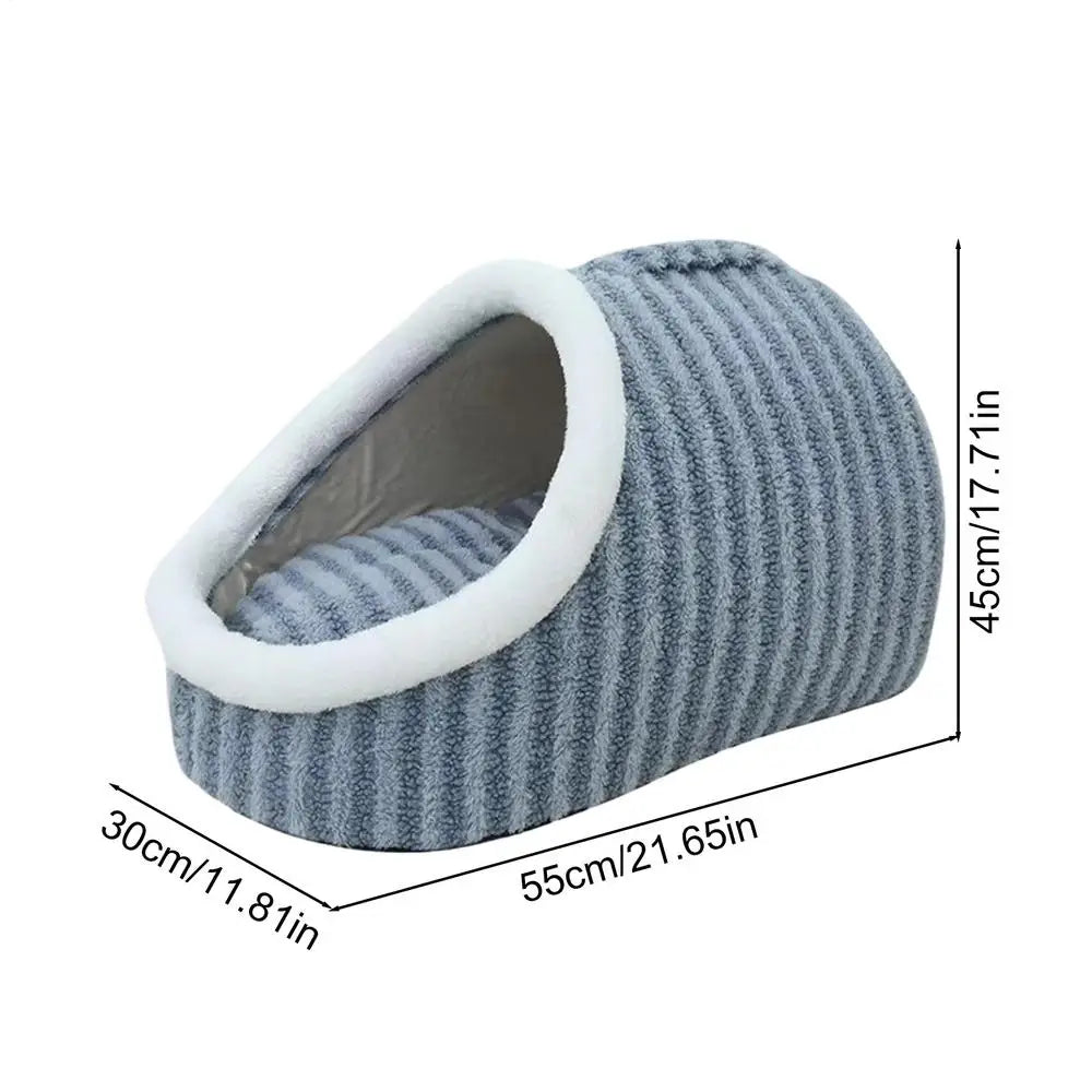 Cat Cave For Indoor Cats Medium Large Cats Cave Bed Cozy Slipper For Indoor Pets Cozy Pet Hideaway Bed Cute Covered Cat Bed With